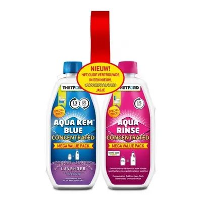 THETFORD Aqua Kem Toilet Fluid and Rinse Concentrate Duo Pack - 0.75L [30459CO]