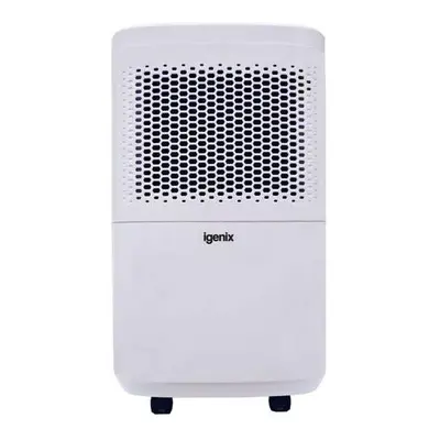 Igenix IG9813 - White 12L Dehumidifier - 12L/Day Capacity - 250W Power