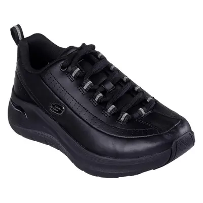 (5 UK, Black) Skechers Womens/Ladies 2.0 Star Bound Leather Arch Fit Trainers