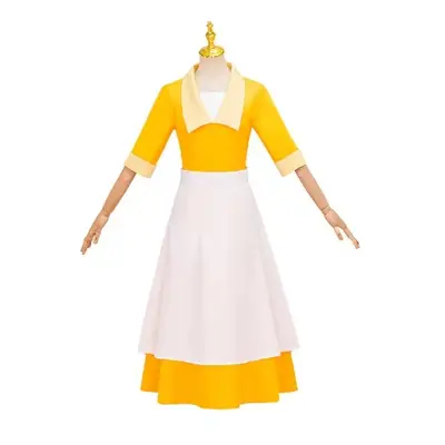 (XS) Tiana Cosplay Costume Yellow Princess Dress