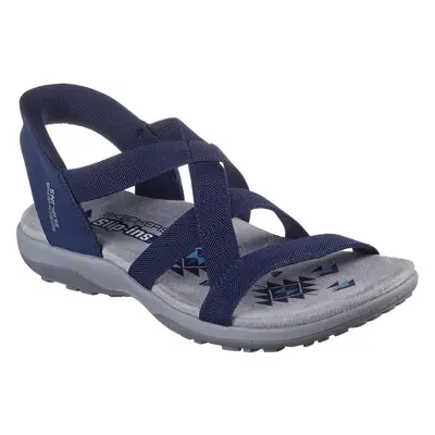 (Blue, (Adults')) Skechers Reggae Slim Stretch Flex Textile Women's Navy Sandals