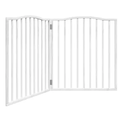 (white, x x cm/ pcs) vidaXL Dog Gate with Door Foldable Pet Gate Dog Fence Pet BarrierÃÂ Poplar