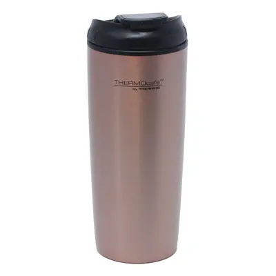 Thermos 435ml Rose Gold Stainless Steel Insulated Hot Cold Flip Top Travel Mug