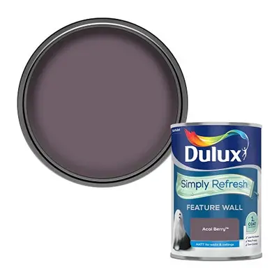 5569241 Simply Refresh Feature Wall Matt Emulsion Paint - Acai Berry - 1.25L