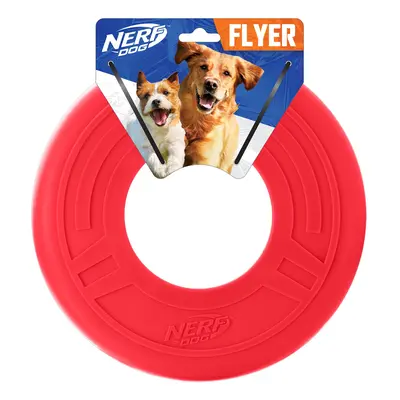 Nerf Dog Atomic Flyer Dog Toy, Flying Disc, Lightweight, Durable and Water Resistant, Great for 