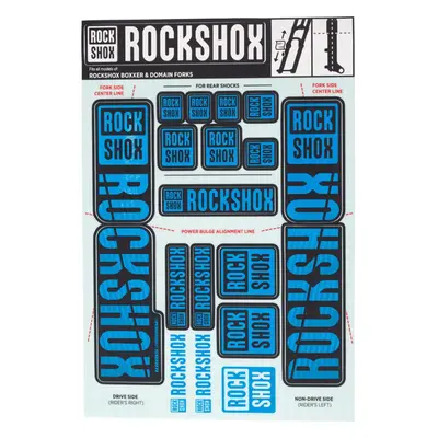 RockShox Fork Decal Kit 35mm Dual Crown Blue