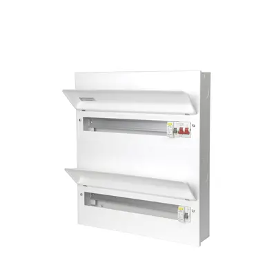 DANSON DOUBLE STACKED METAL CONSUMER UNIT WAYS (18+20) WITH 100A MAIN SWITCH & x 80A mA RCDs