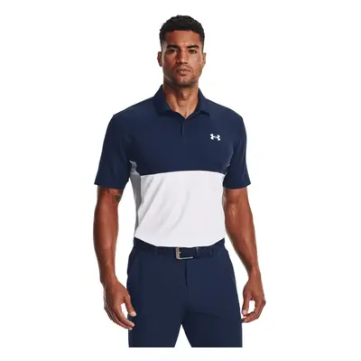 Under Armour Men's Performance Blocked Golf Polo Academy (408)/Steel