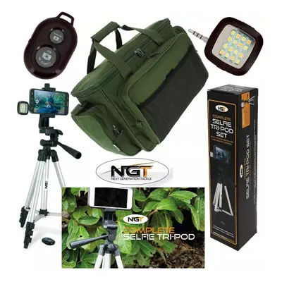 NGT SELFIE SMARTPHONE SELF TAKE SYSTEM CAMERA TRIPOD + CARP FISHING HOLDALL BAG