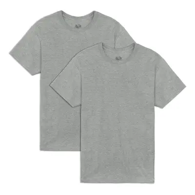 Fruit of the Loom Men's Eversoft Cotton T-Shirts (S-4XL), Crew-2 Pack-Grey Heather, Large