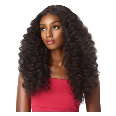 sensationnel synthetic lace front wig empress edge natural center part amani (1B)