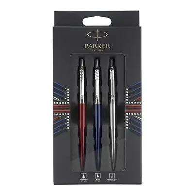 Jotter London Trio Discovery Pack Ballpoint Pen Royal Blue Gel Pen Red Kensington Mechanical Pen