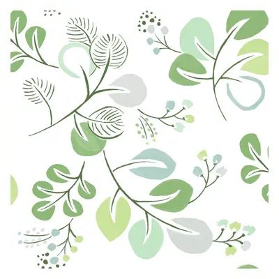 (Green) Jonah Leaf Trail Wallpaper Fine Decor