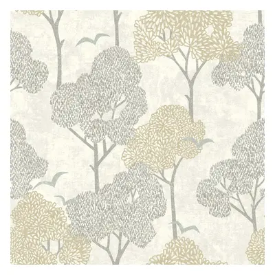 (Natural) Lykke Tree Wallpaper Fine Decor