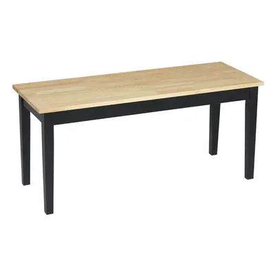 HOMCOM Wood Dining Bench Wooden Bench for People, Black