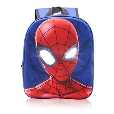 Marvel Spiderman Kids Backpack with Light Up Eyes, Superhero School Bag for Boys and Toddlers