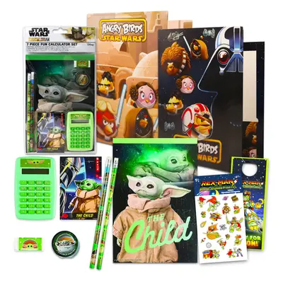 Baby Yoda School Supplies Value Pack - Pc Bundle with Baby Yoda Notebook Folders and Stickers fo