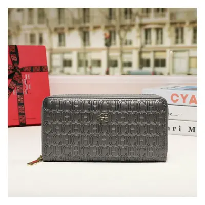 (Sky blue) Luxury Brand Spring Fashion Women's Storage Wallet Cartoon Jacquard PU Long Capacity 