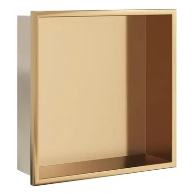 (gold) vidaXL Shower Niche Bathroom Storage Recessed Shower Shelf Stainless Steel