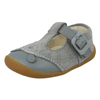 (Grey, UK Infant) Girls Clarks Casual First Shoes Roamer Cub