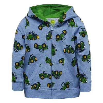 John Deere Kids Clothes Boys Hoodie Zip Up Sweatshirt Tractor Pattern