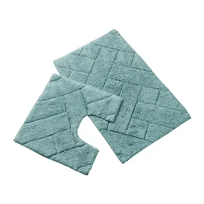 Bali Piece Bath Mat Set Extra Soft Easy Care Plush Bath Rug + Toilet Mats Super Absorbent Pedest