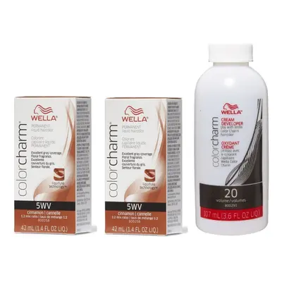 (5WV+ 5WV+Developer (Vol. 20) 3.6oz) 5WV Cinnamon Wella Color Charm Permanent Haircolor