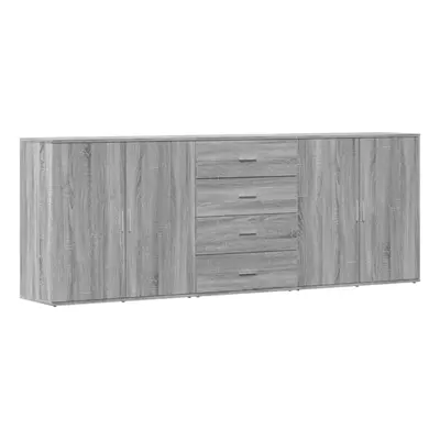 (grey sonoma) vidaXL Sideboards Cupboard Storage Cabinet Highboard pcs Engineered Wood