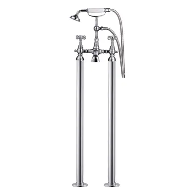 KANO TRADITIONAL FREESTANDING BATH FILLER AND SHOWER MIXER WITH HANDHELD