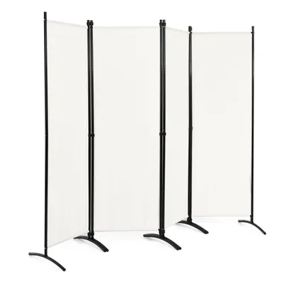 4-Panel Room Divider 173cm Folding Privacy Screen Portable Fiber Divider