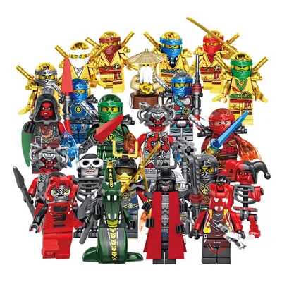 24pcs Ninjago Figures Kai Jay Sensei Wu Master Building Blocks Toys