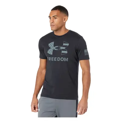 Under Armour Men's New Freedom Logo T-Shirt (002) Black / / Pitch Gra