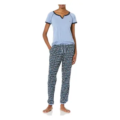 Tommy HilfigerWomensShort Sleeve and Pants Logo Lounge Bottom Pajama