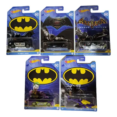 Hot Wheels Batman Batmobile Complete Set of Diecast Vehicles Mi