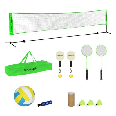 SPORTNOW Badminton Net Set, Height Adjustable Net for Pickleball, Volleyball