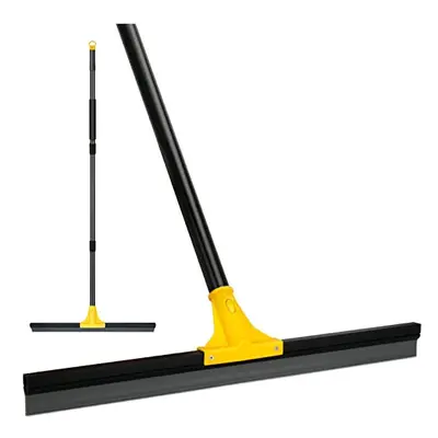 Floor Squeegee Outdoor Heavy Duty, 60cm Rubber Squeegee Broom with Long Handle 160cm for Cleanin