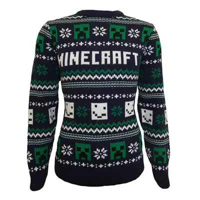 (XL, Multicoloured) Minecraft Unisex Adult Patterned Knitted Christmas Jumper