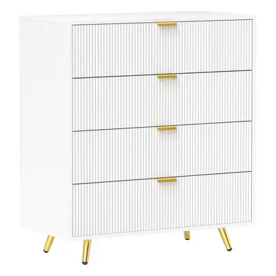 HOMCOM Chest of Drawers with Drawers for Bedroom, Living Room, White