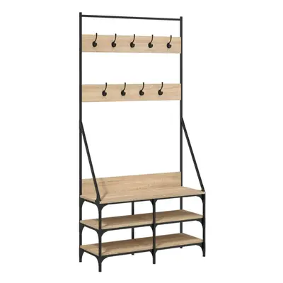 (sonoma oak, x x cm) vidaXL Clothes Rack with Shoe Storage Garment Rack Clothes Rail Coat Hanger