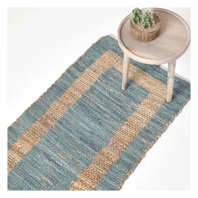 (66 x cm) Veranda Grey and Nude Hemp Chindi Rug