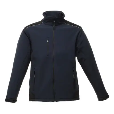 (XL, Navy/Black) Regatta Mens Sandstorm Hardwearing Workwear Softshell Jacket (water Repellent)