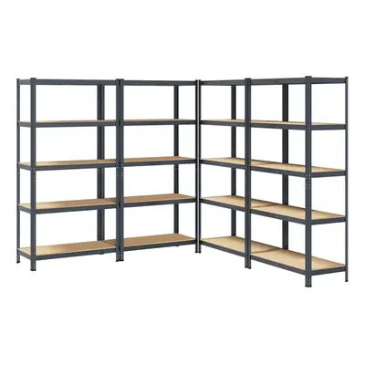 vidaXL 5-Layer Storage Shelves pcs Anthracite Steel&Engineered Wood