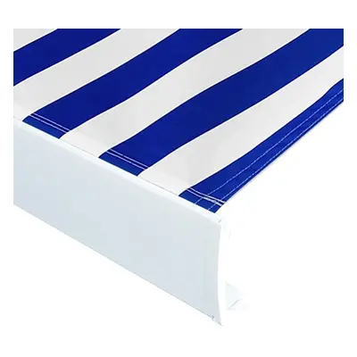 vidaXL Awning Top Sunshade Canvas Blue & White 350x250 cm sun shade