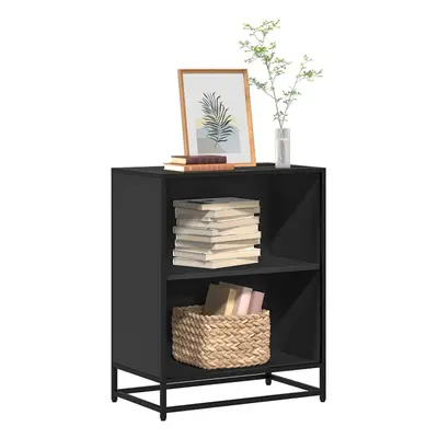 vidaXL Book Cabinet Black 60x35x76 cm Engineered Wood bookcase room divider