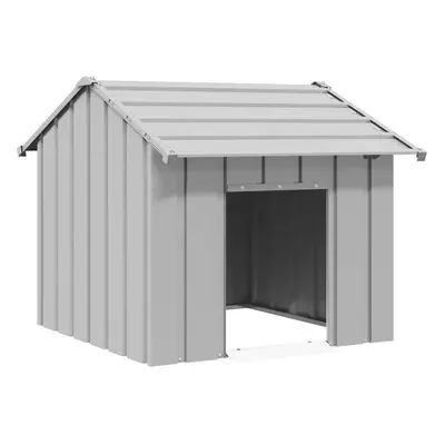 (grey, x x cm) vidaXL Dog House with Roof 85x107x81 cm Galvanised Steel doghouse dog cage