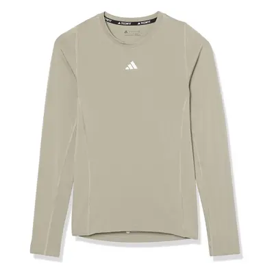 adidas Men's Techfit AEROREADY Training Long-Sleeve T-Shirt Silver Pe