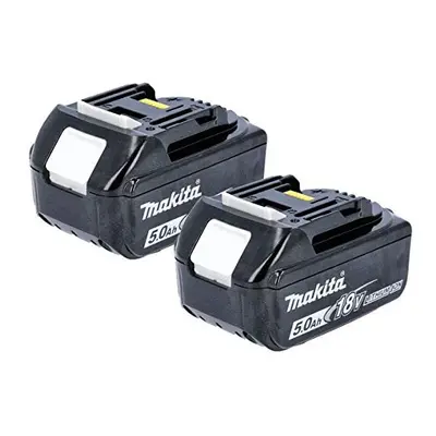 Makita 2BL1850 BL1850 18v 5.0Ah Li-ion LXT Battery Pack of 2, V, Black, Small, Set of Pieces