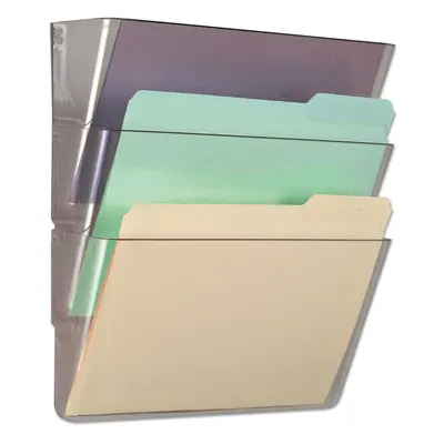 Universal UNV53682 3-Pocket Wall File Starter Set - Letter Size Clear (1-Set)