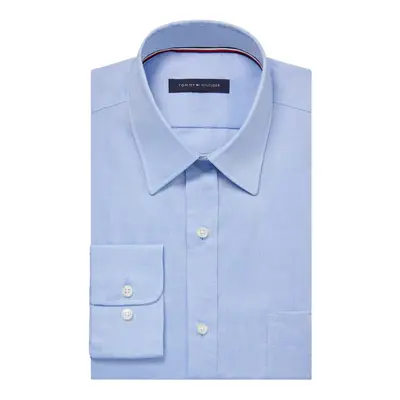 Tommy Hilfiger Men's Dress Shirt Regular Fit Non Iron Solid Blue 15.