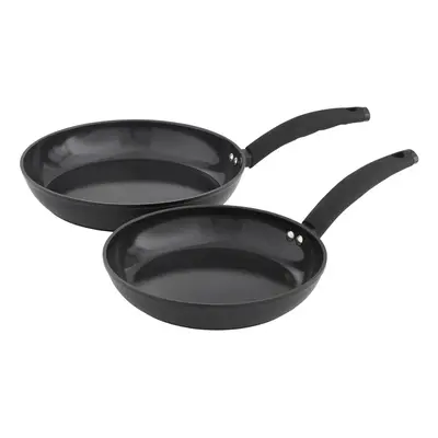 Swan Stealth Piece Forged Aluminium Frying Pan Set, Black SWPS2021BLKN